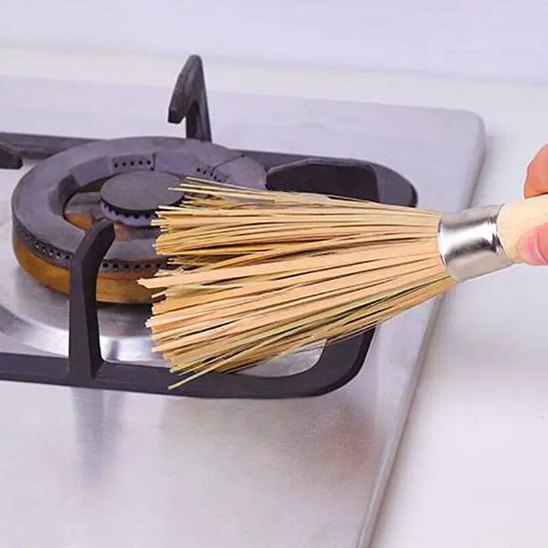 Bamboo Brush For Wok 4 Size Cleaning Whisk Traditional Natural Bamboo