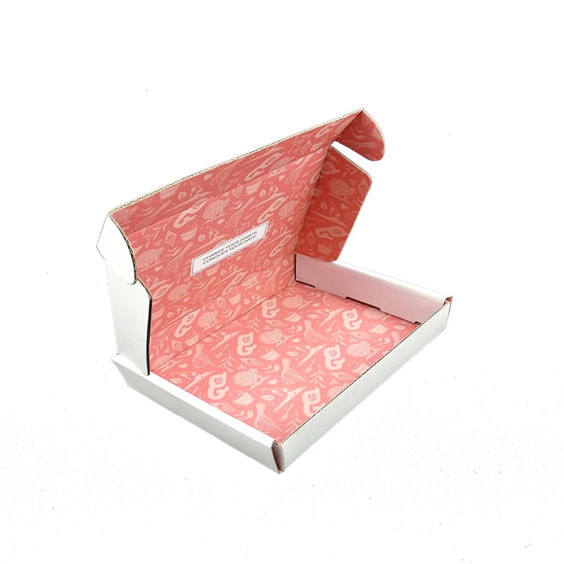 350gsm Ccnb Paper Laminated Corrugated Cardboard Square Pink Apparel