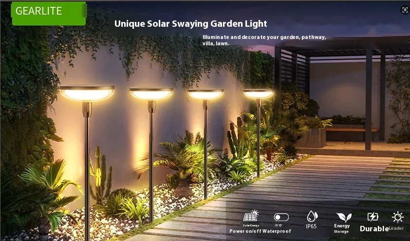 product solar swing light pathway outdoor waterproof led landscape lighting pathway lawn solar garden decorative lights-8