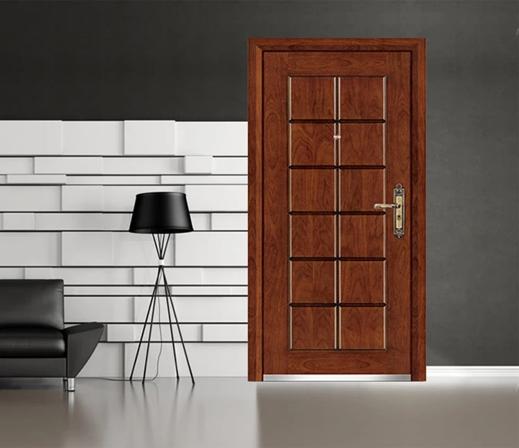 Made In China High Quality Turkey Armored Steel Wood Door With Wooden Veneer