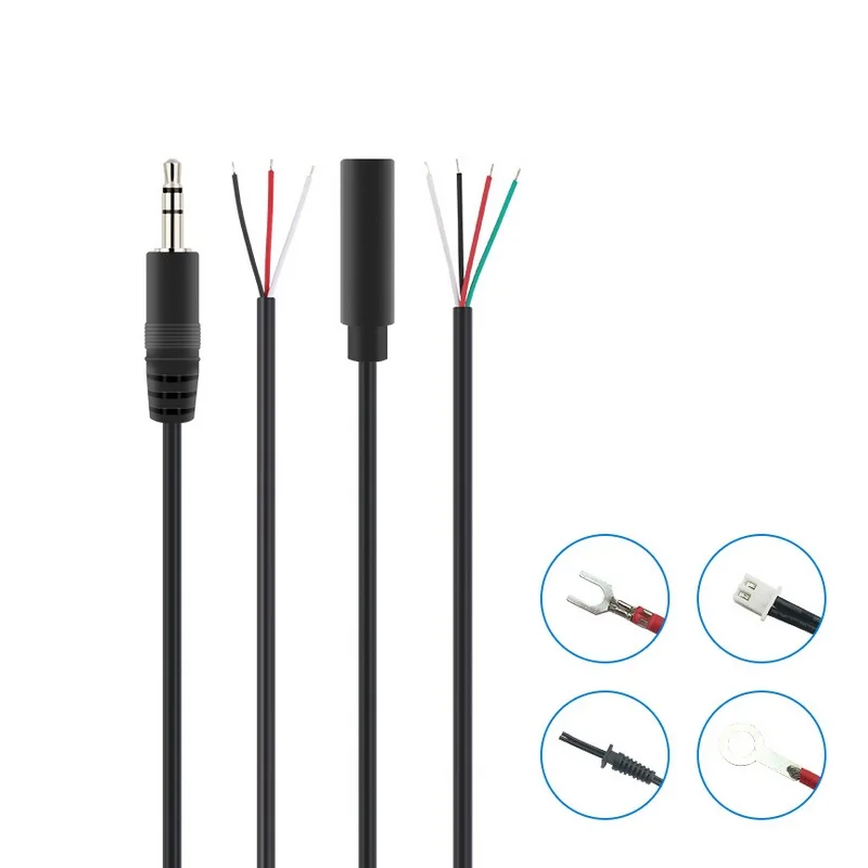 Custom Audio Cable 3.5mm 2.5mm 6.35mm Xlr Rca Male Female To Soldering