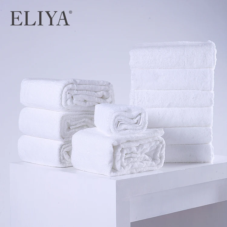 Eliya Resort Hilton Towel Bath Sheets Extra Large White 100 Cotton Logo