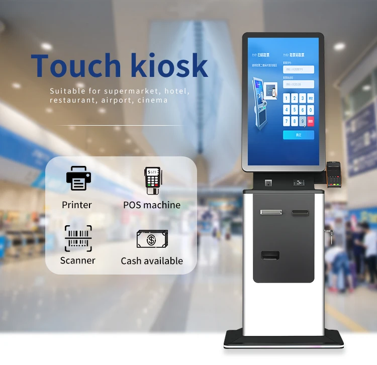 touch screen kiosk with credit card reader library kiosk - Afrimart Online