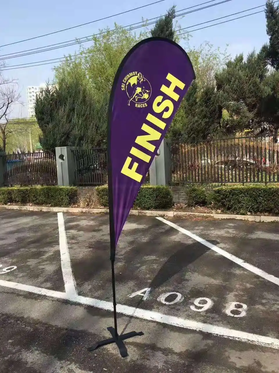 Outdoor Customized Beach Flag With Banners,Rectangle,Knife And Teardrop Polyester Bandera De