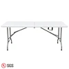 Cheap Foldable 6FT Fold-In-Half Hdpe Plastic Outdoor Folding Rectangular Tables