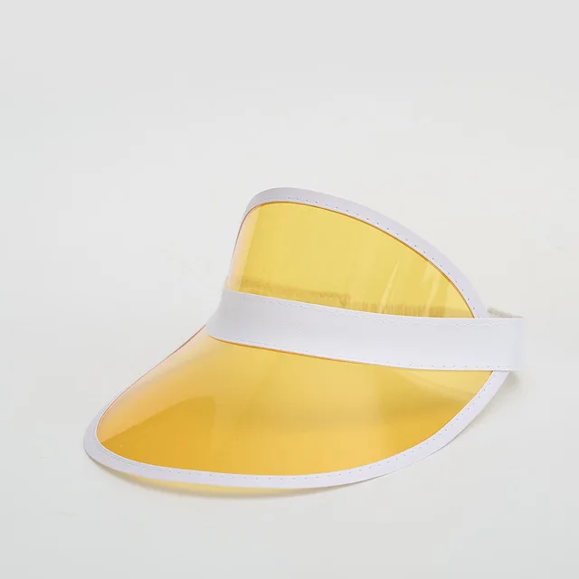 Cheap Unisex Wide Brim Clear Plastic Summer Uv Protection Pvc Sun Visor