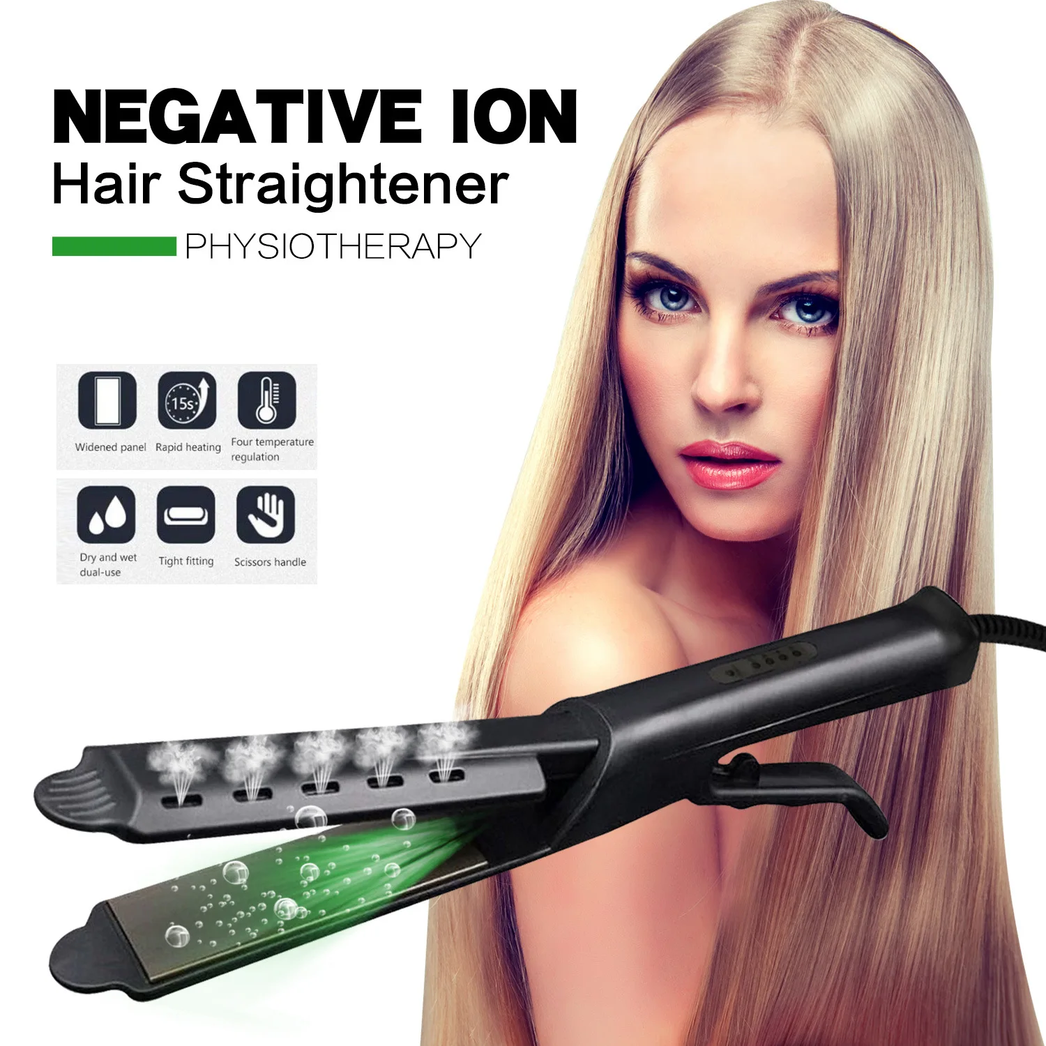 Professional Ceramic Hair Straightening Machine For Lcd Flat Ion Iron