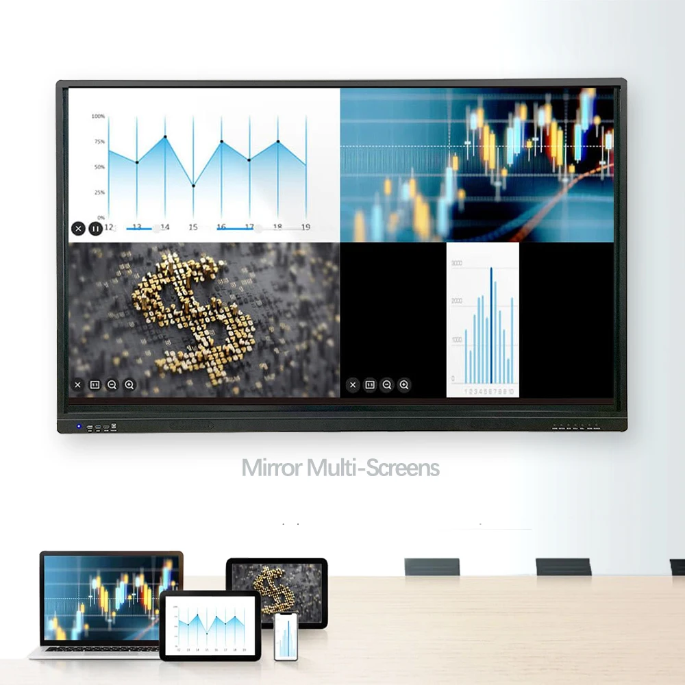 Best quality touch screen led multi interactive flat panel displays monitor