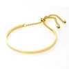 Inspirational stainless steel fashion jewelry simple engraved cuff bracelet bangle for women