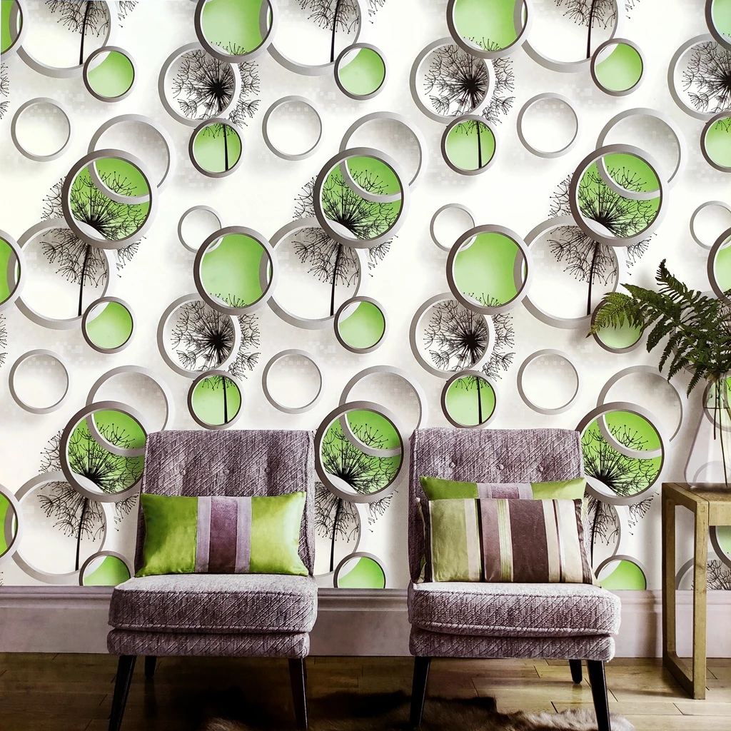 Floral Design Interior 3d Wallpaper Pvc Wallpaper Forest