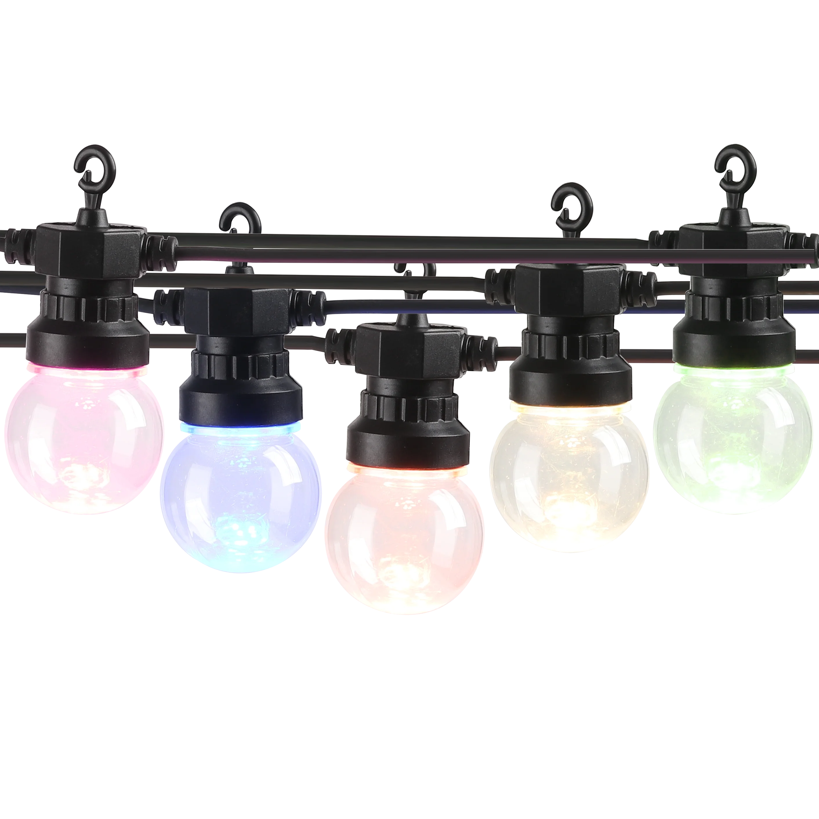 Smart string light outdoor flexible led Light WiFI string Hanging Sockets Perfect Patio Lights work with google and Alexa