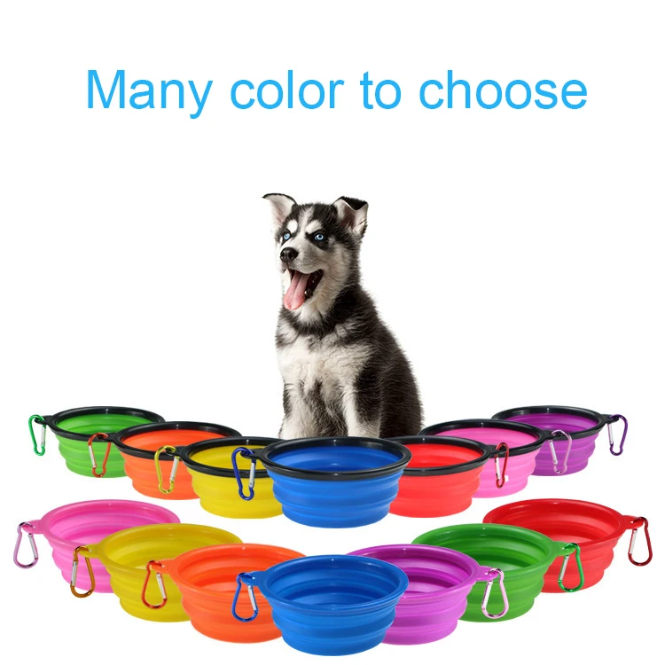 Dog Bowl Silicone Pet Dog Feeder Bowls Travel Dogs Cats Supplies