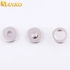 Eco-friendly wide edge button trims 15mm ring snap button custom logo