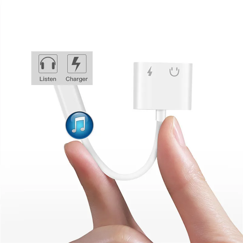 Pour iPhone Adaptateur 2 en 1 Pour Apple iPhone XS MAX XR X 7 8 Plus IOS 12 3.5mm jack &Eacute;couteurs Adaptateur C&acirc;ble R&eacute;partiteur - ANKUX Tech Co., Ltd