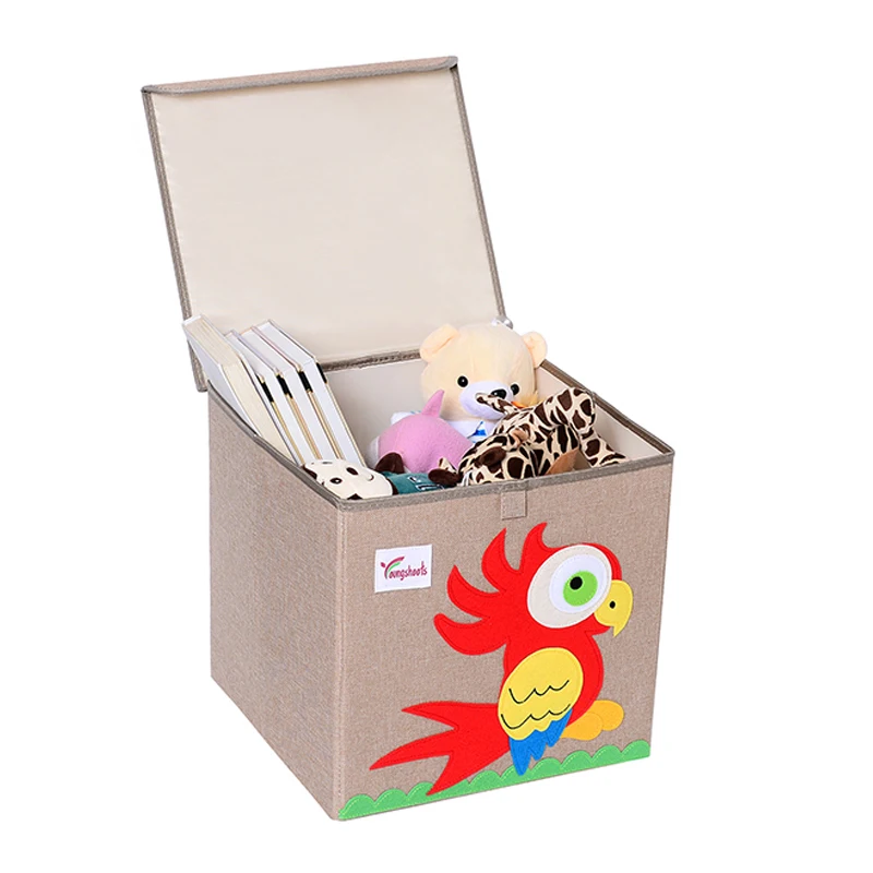 
Factory Selling Animal Pattern Foldable Toy Storage Cube Basket Bin 