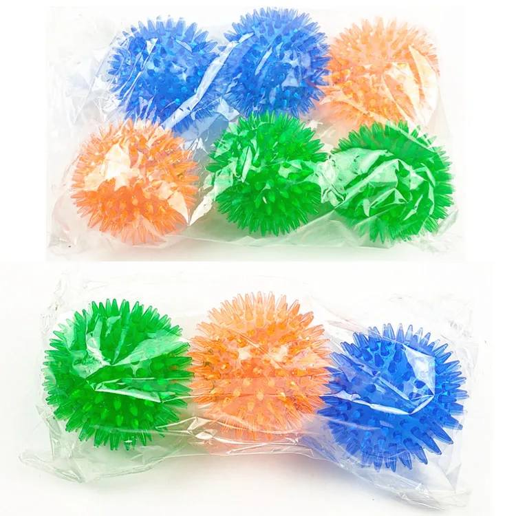 Heavy Duty Squeaky Dog Balls For Puppies And Medium Pets Spikey Dog Toys Tpr Rubber Dog Toy