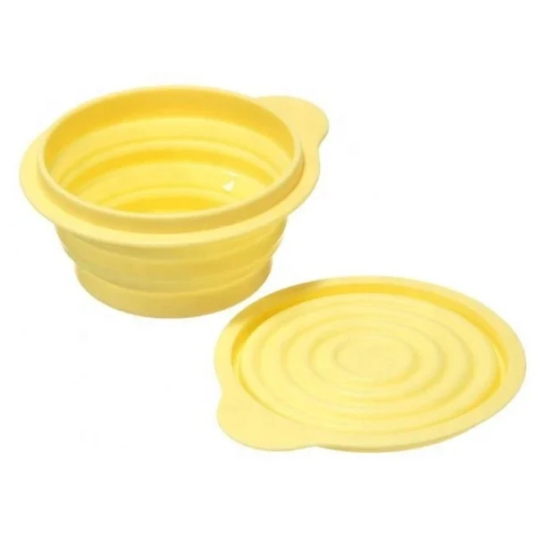 custom molded camping folding bowl kids silicone pudding bowl