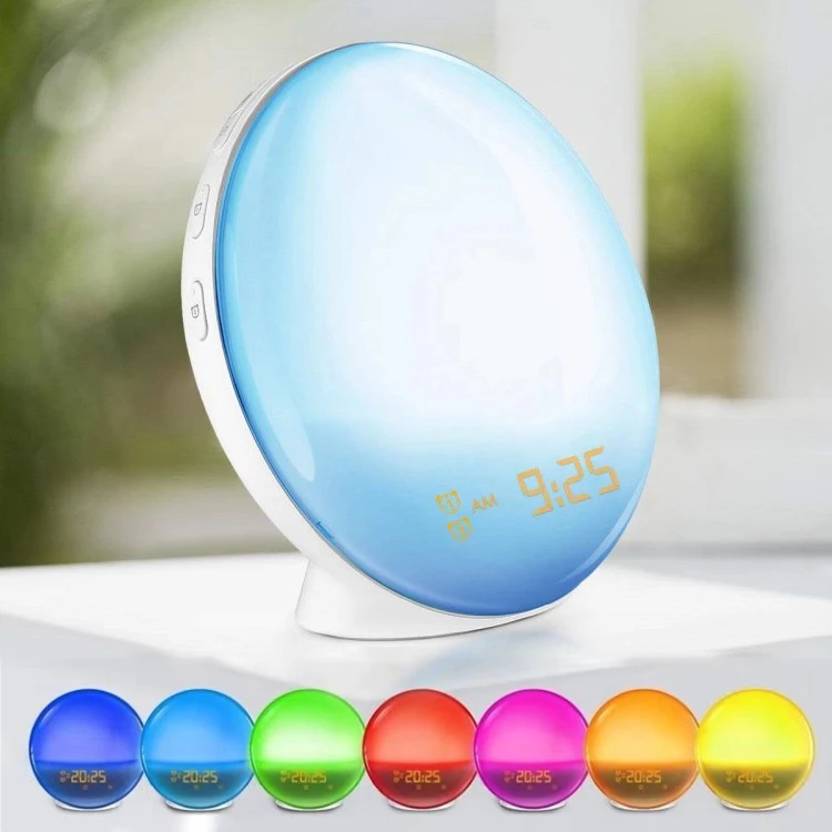 Wireless Sunrise Simulation Lingt Good Quality Wakeup Light Smart Wake Up Night Workday Alarm Clock With Function
