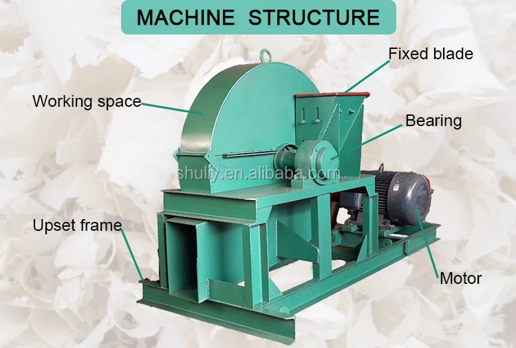 wood slab shaving machine roll wood wool machine for chicken bedding horse