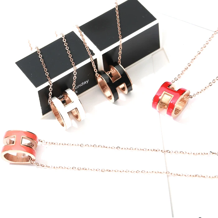 

Letter H Necklace,6 Pieces
