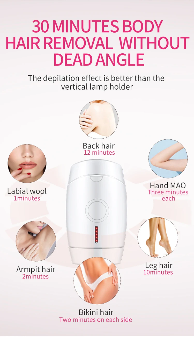 Portable Painless IPL 808 Diode Laser Hair Removal for Women