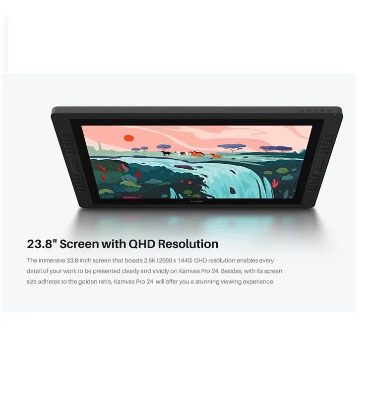 High Resolution 2.5k Qhd 24 Inches Huion Kamvas Pro 24 Interactive