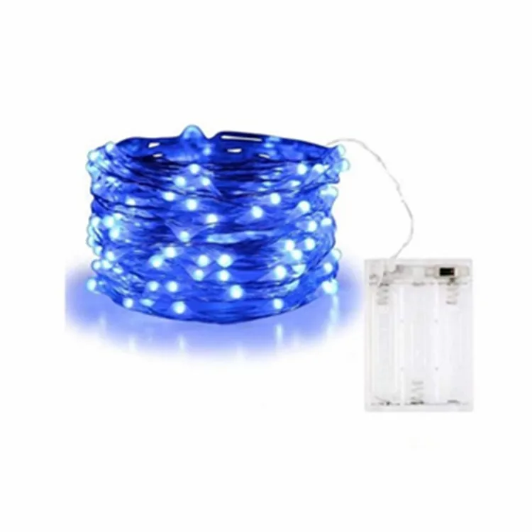 10Ft 3M Blue Copper Wire 30 Leds Waterproof Battery Christmas Tree Home Bedroom Decoration Fairy Lights For Home