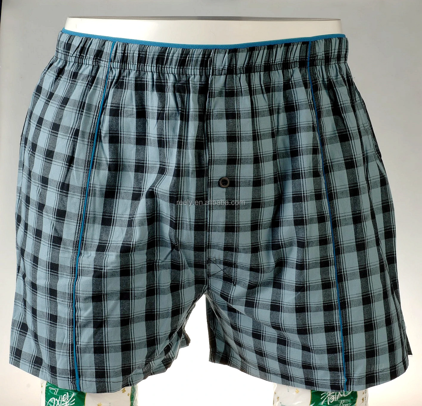 Custom Tartan Men 100% Cotton Woven Underwear Boxers Woven Boxer Shorts ...