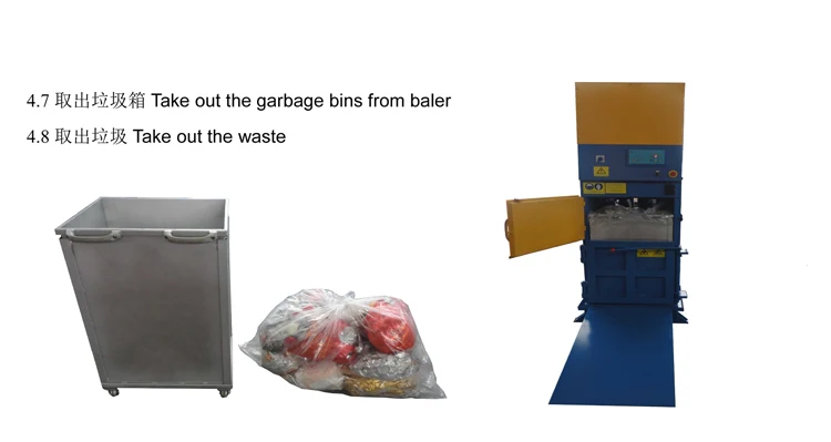 Multiple Functions Small Portable Vertical Hydraulic Solid Garbage Compactor Electrical