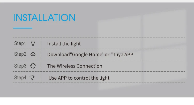 Tuya smart bulb wifi led e27 A60 rgb+cw alexa google home indoor use