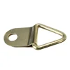 20Pc Triangle Photo Picture Frame Hooks Brass D-Ring Picture oil Painting Mirror Frame Wall Mount Hooks Hangers With Screws
