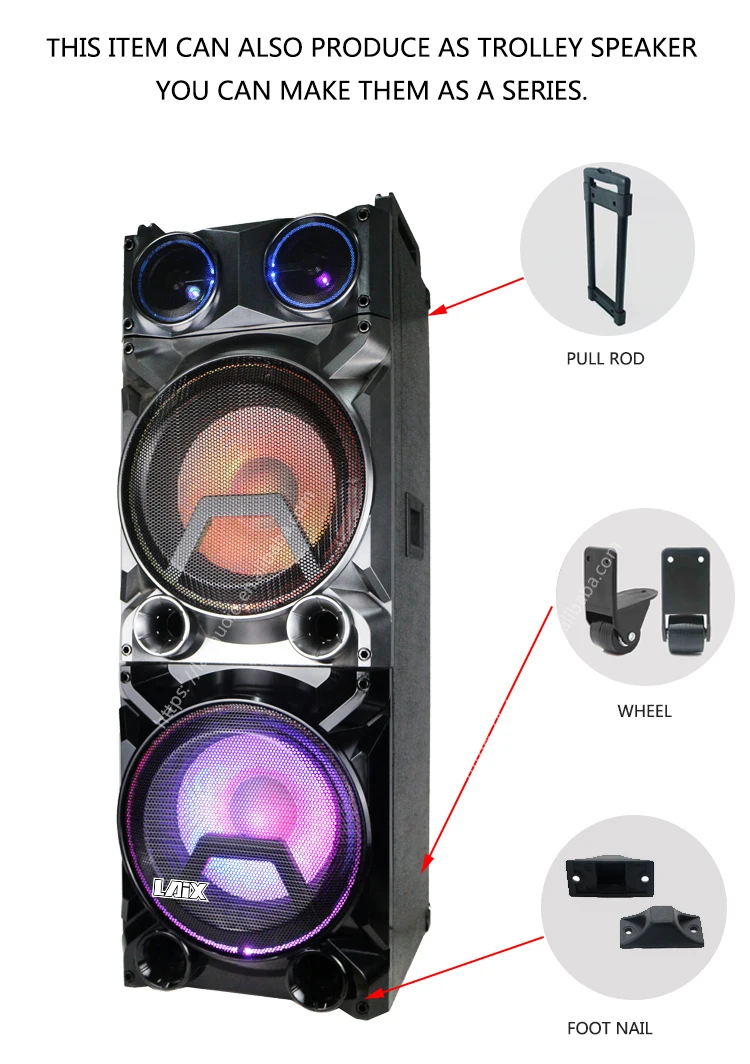 Laix Ds1 Pro Stage Speaker Home Speakers System Karaoke Dual 12 Inches