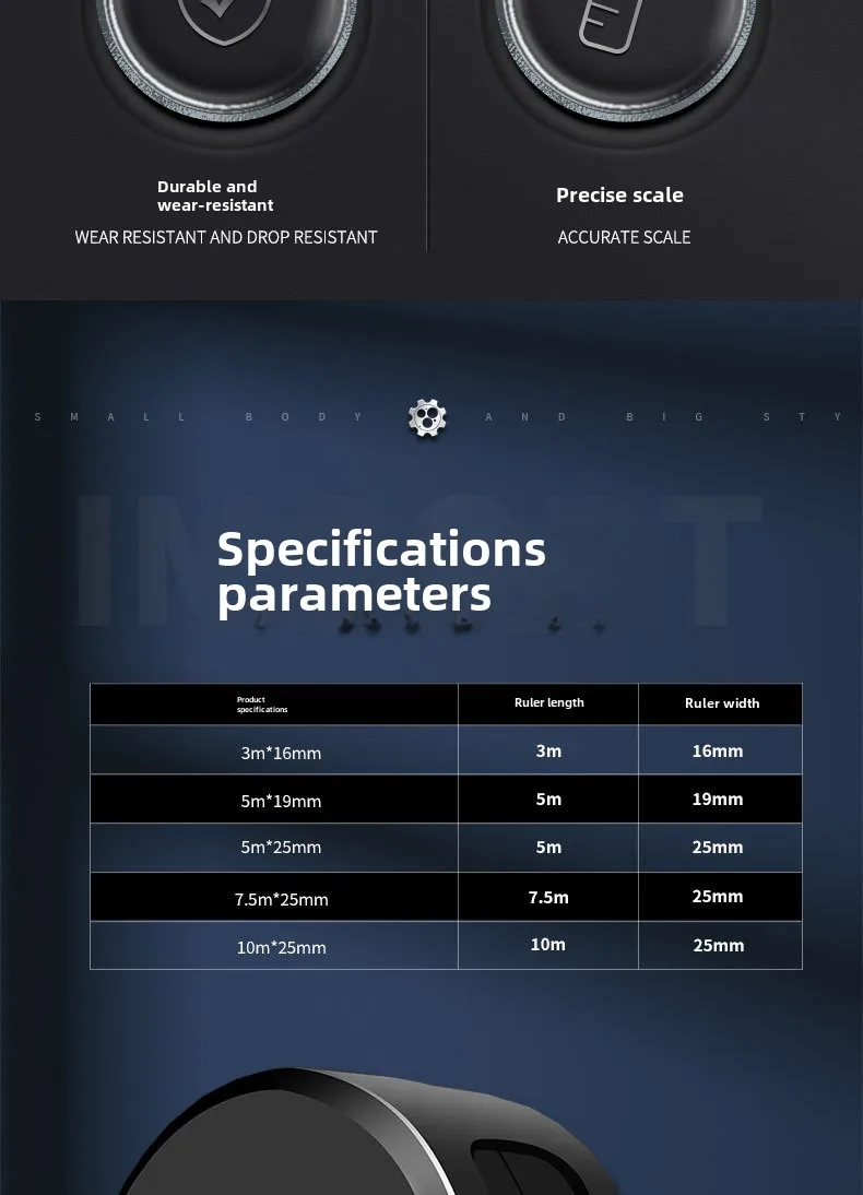Stainless steel tape measure