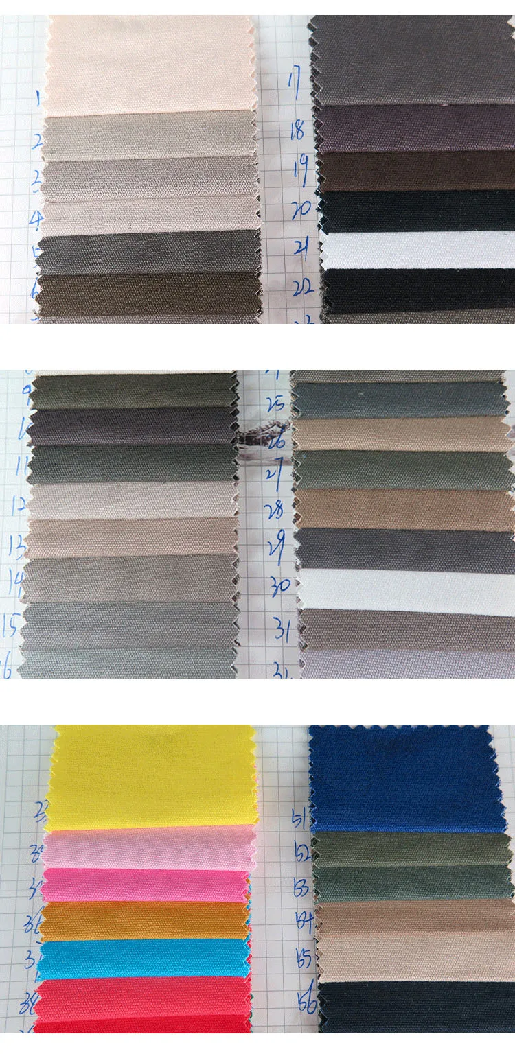 wholesale woven plain style 7240 full craft canvas sanding 100% cotton fabric for sportswear, outdoor wear, wadded jacket