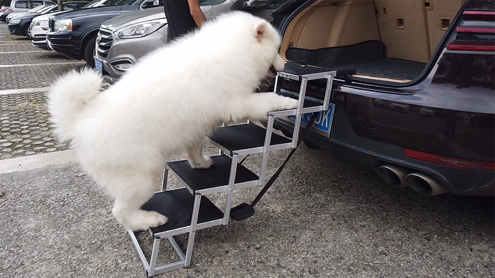 Canbo Aluminium Dog Stairs Foldable Pet Dog Car Steps Stairs For Large