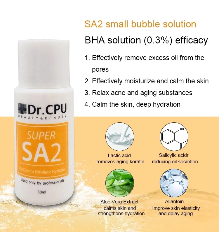 Concentrate AS1 SA2 AO3 Hydro Machine Aqua Peeling Solution Facial Special Liquid Serum Solution