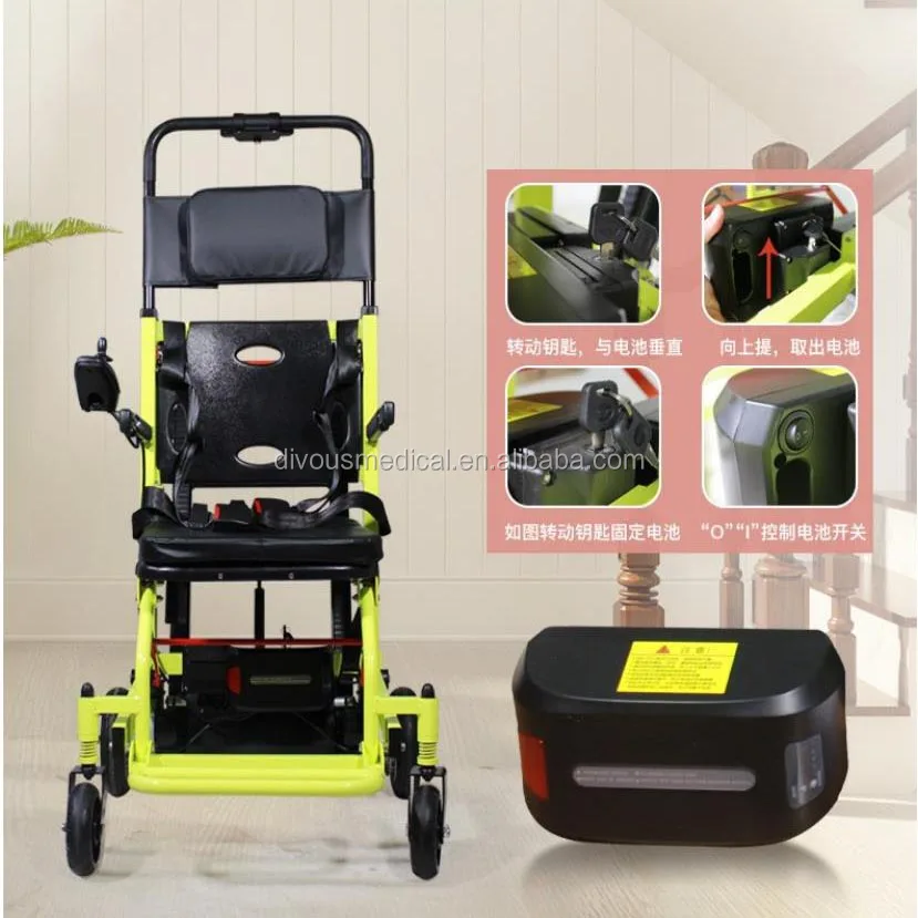Electric Stair Climbing Wheelchair Foldaway Motorized Power Wheelchair