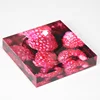 25mm Solid Acrylic Milled Block Desktop Decor Red Acrylic Candy Bowl
