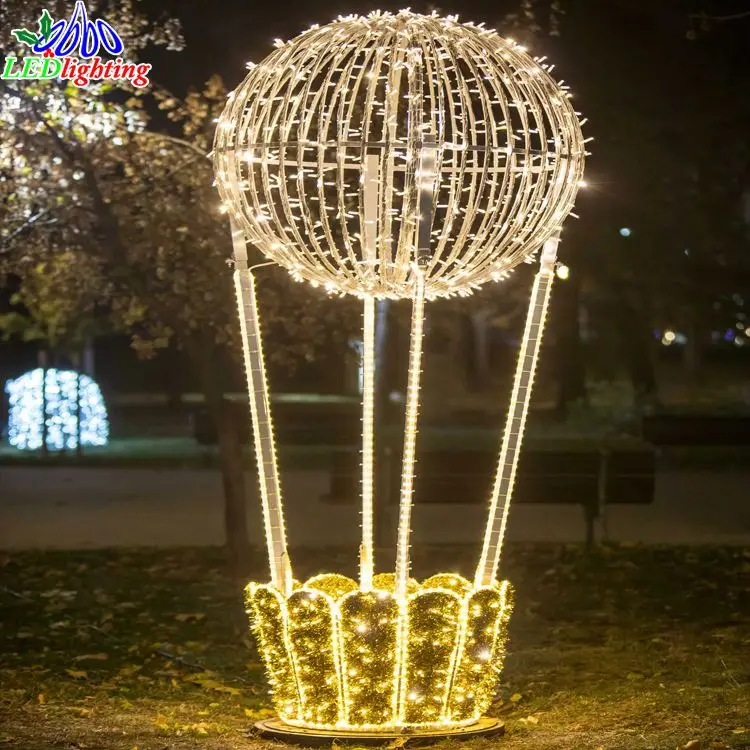 4M Waterproof Light up 3D Giant Ball Light for Street Holiday Decoration