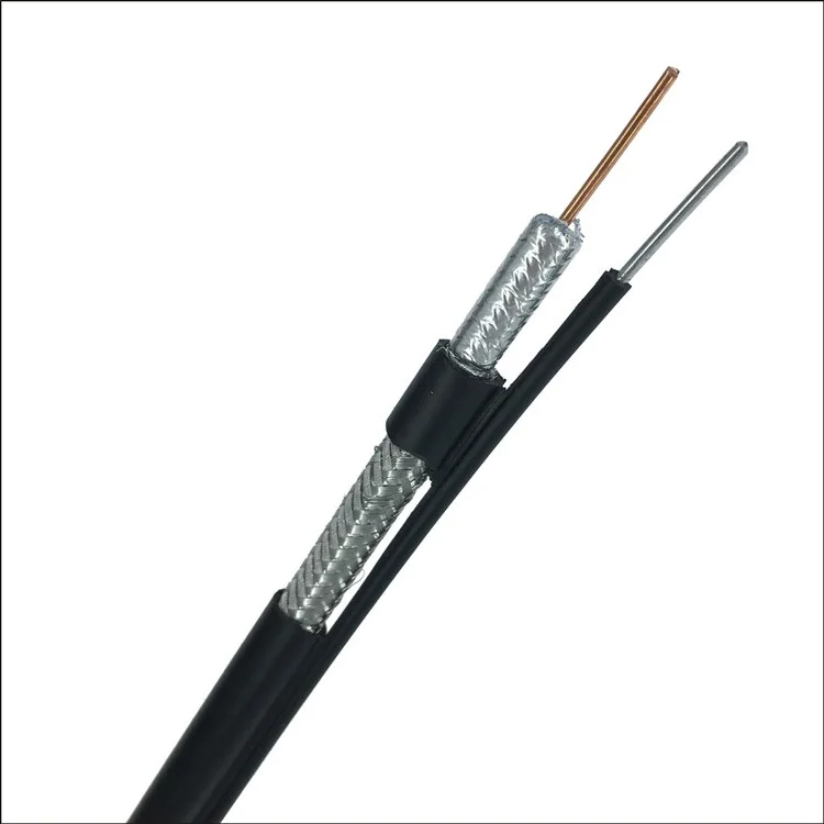 RG6 with messenger for CATV factory price dual/tri/quad shield PVC/PE jacket - ANKUX.COM