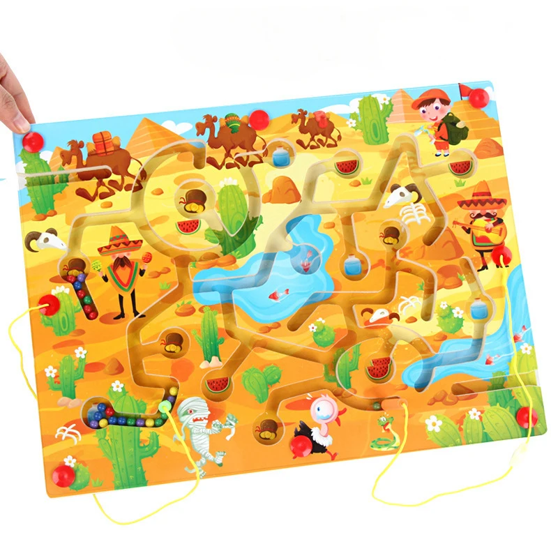 New Design Children Educational Wooden Toy Big Size Pen Maze Toy Funny
