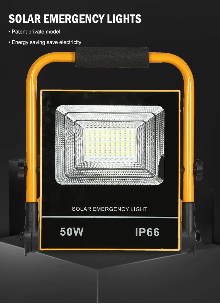Outdoor Rechargeable USB Charging Emergency Lamp Ip66 Waterproof 50watt 100watt LED Solar Power Flood Light
