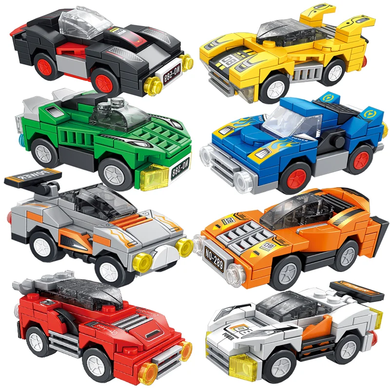 2023 Hot Selling City Vehicle Building Block Toys Mini Racing Cars  