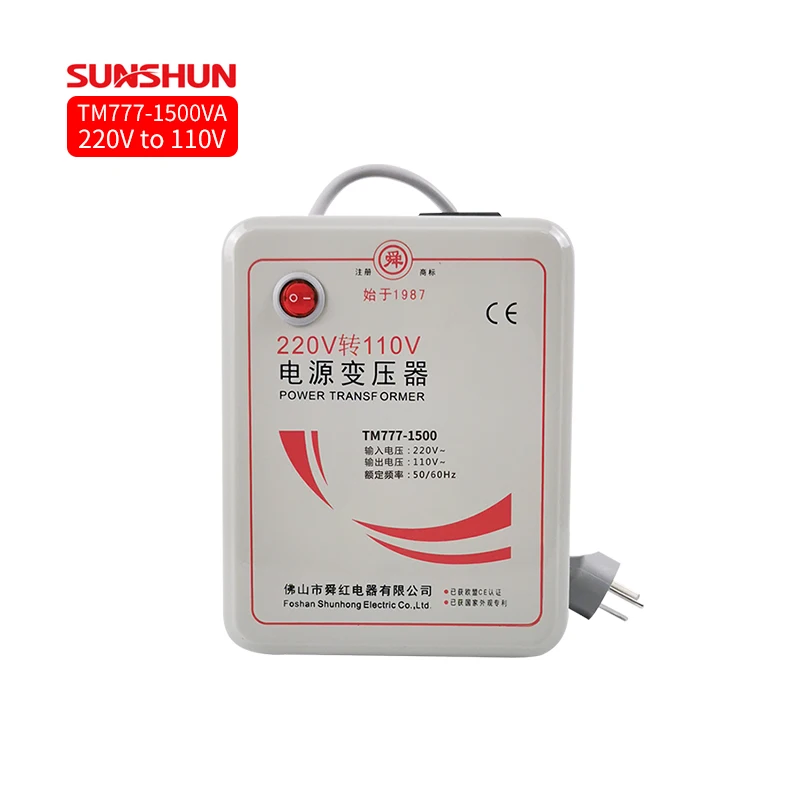 Side-by-side comparison: laminated iron-core vs. toroidal 100V transformer showing size and weight difference
