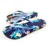 Hot sale 1 pair MOQ PCU women flower print beach slippers flip flop