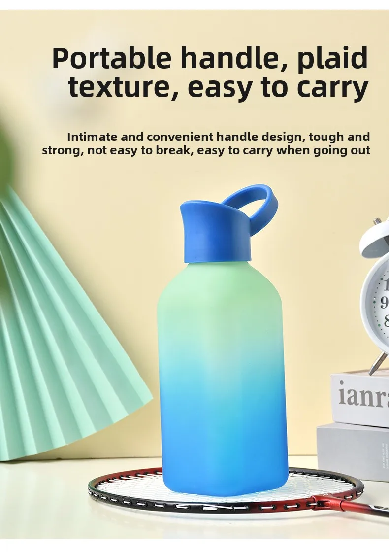 32oz Gradient Color Tritan PET Sports Water Bottle BPA-Free Modern Coated Direct Drinking Sports Water Bottle