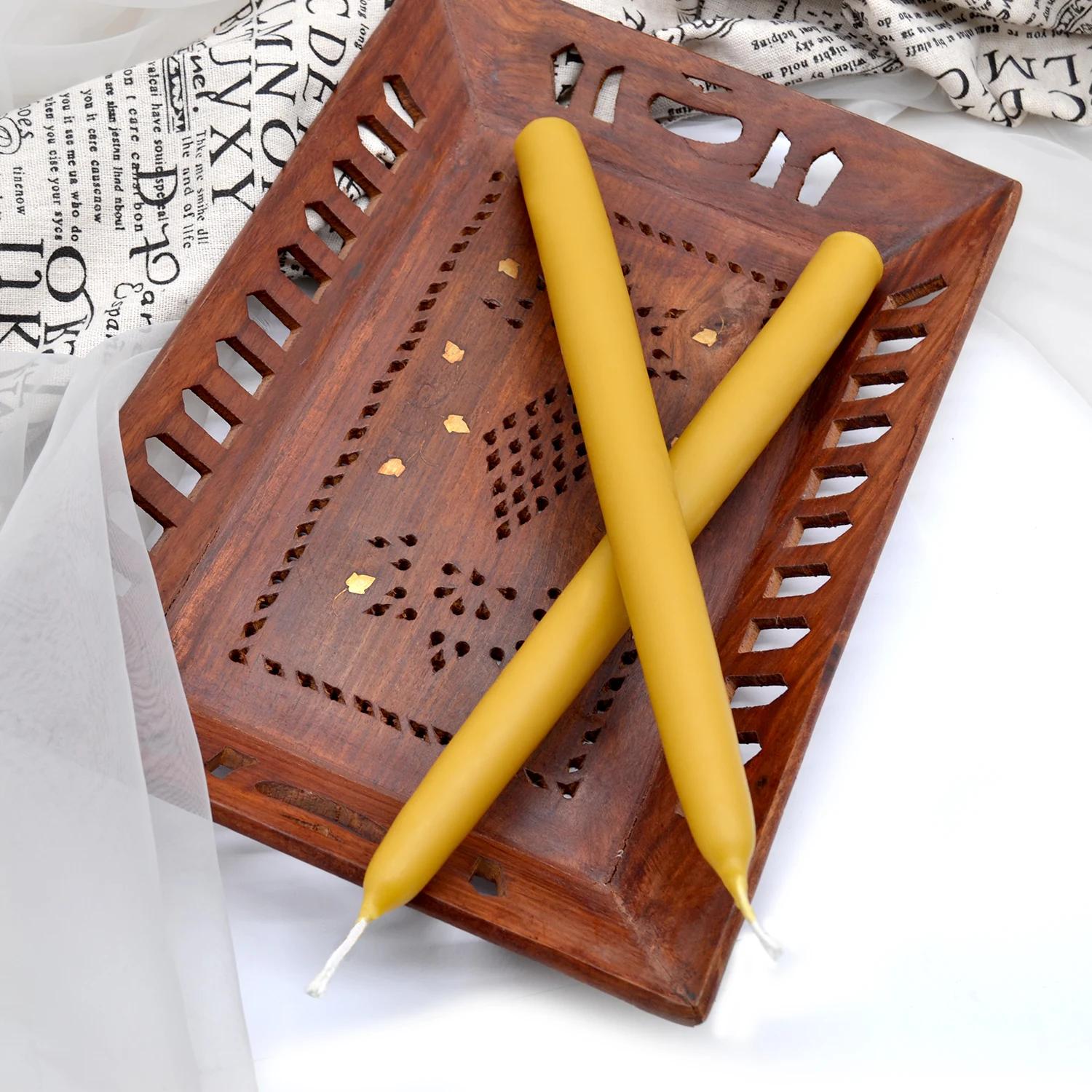 Catholic Scented 100 Natural Pure Beeswax Taper Candles Bulk Buy 8