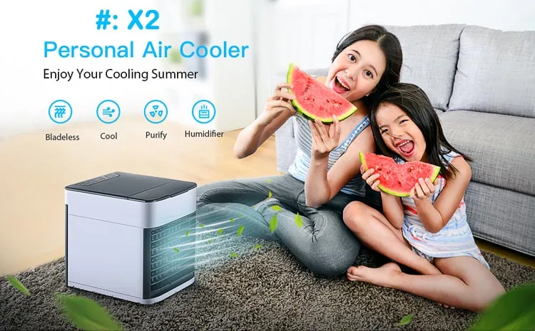 x2 personal space air cooler fan ultra mini usb desktop