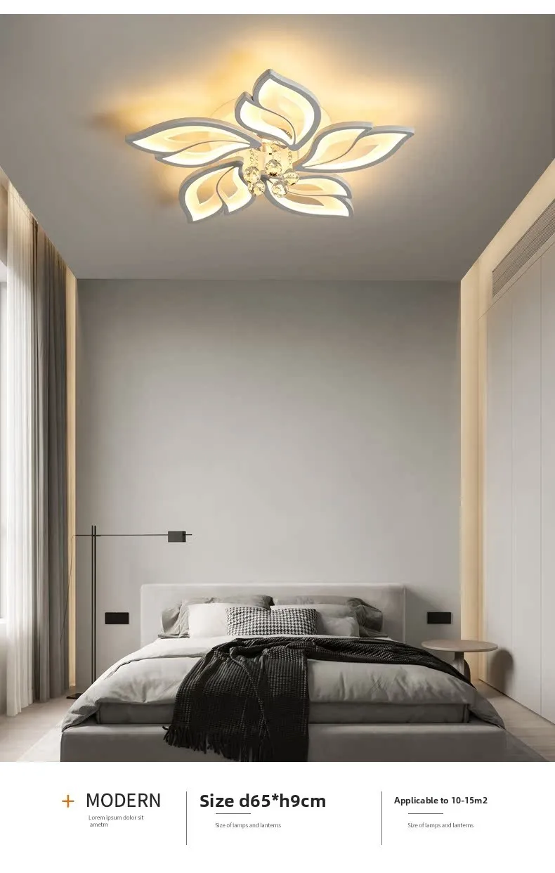 product modern led ceiling light for home living room aluminum chandelier with aluminum base-6