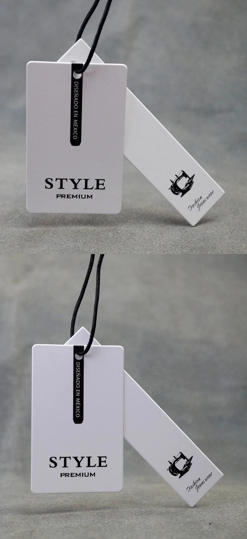 Custom Hang Tag Black Foil Stamping Coated Paper Clothing Label - Buy ...